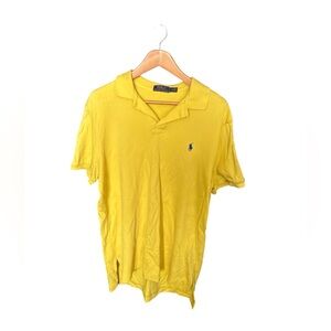 Vintage Polo by Ralph Lauren Men's Vibrant Yellow Polo Shirt